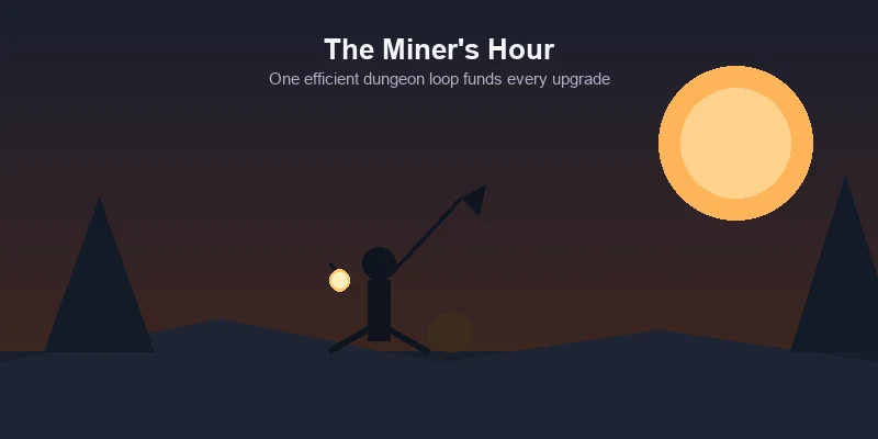 Starsand Island miner returning from the Moonlit Forest at dusk carrying a full haul of smelted ingots